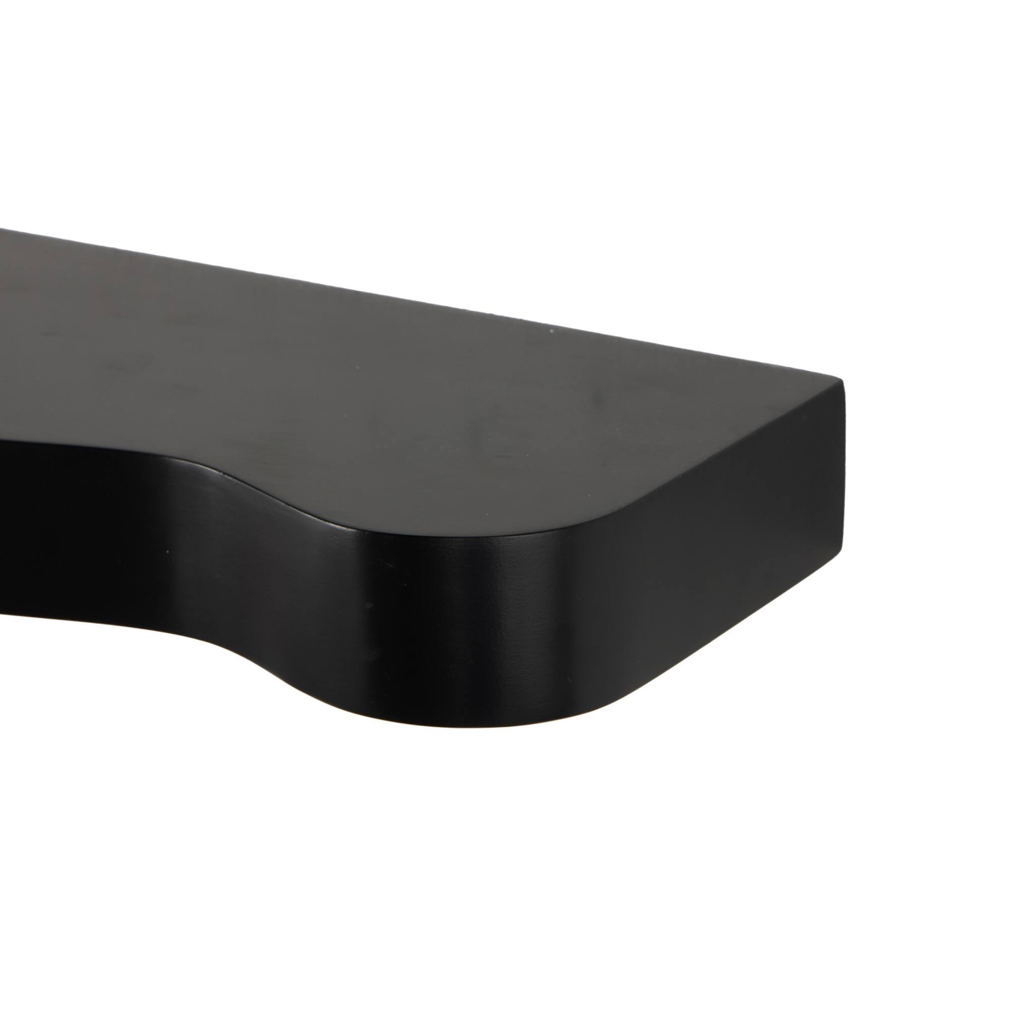 Black Wood Handmade Wall Shelf Set